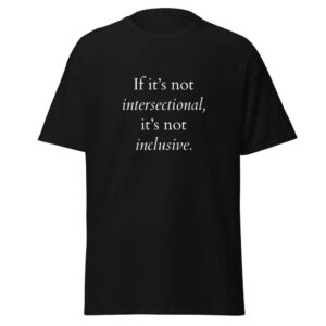 Unisex 'Intersectional' Cotton Tee - Black