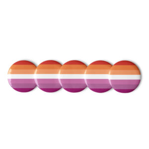 Lesbian Flag Pins (Set of 5)