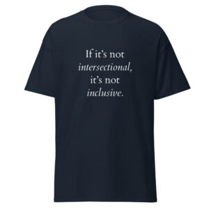 Unisex 'Intersectional' Cotton Tee - Navy